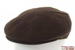 Flatcap Topman dark brown (faux) suede 59 [as new]